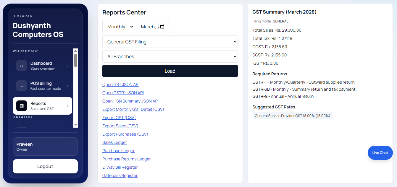 GST reports